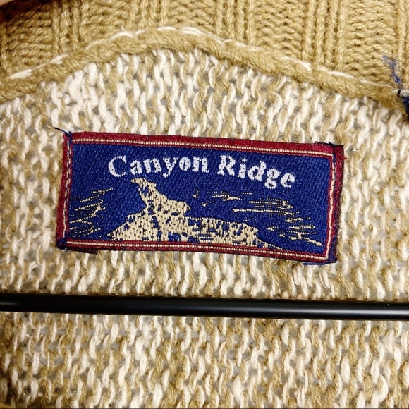 Vintage Canyon Ridge Southwestern Tribal Knit Sweater LT - Picture 6 of 9